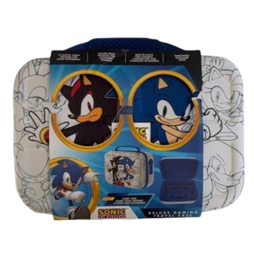 Sonic the Hedgehog Deluxe Gaming Travel Case SEGA Sonic Shadow Hard Shell NWT
